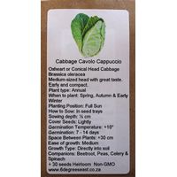 6 Degrees East Heirloom Veg Seeds - Wild Cabbage - Oxheart